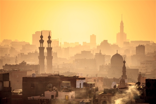 夕阳下的千塔之城-埃及