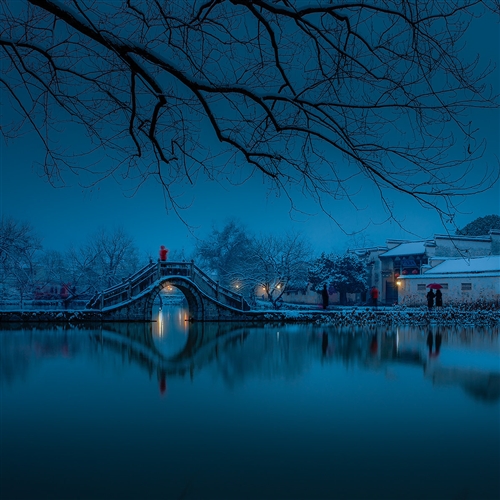 宏村雪夜